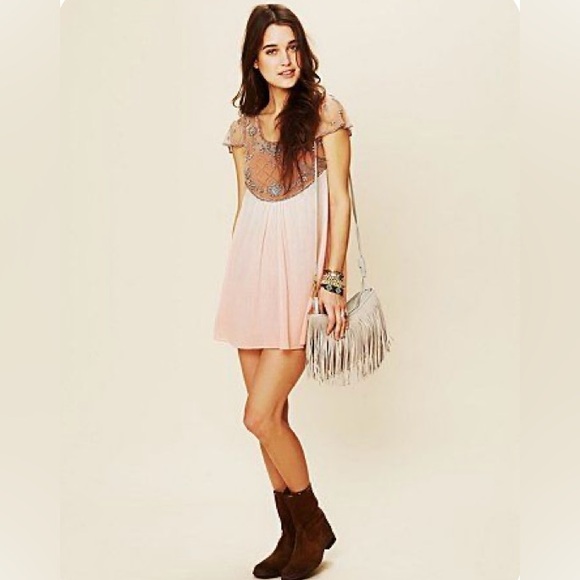 Free People Sunset Ombré Beaded Tunic Dress - Picture 3 of 16